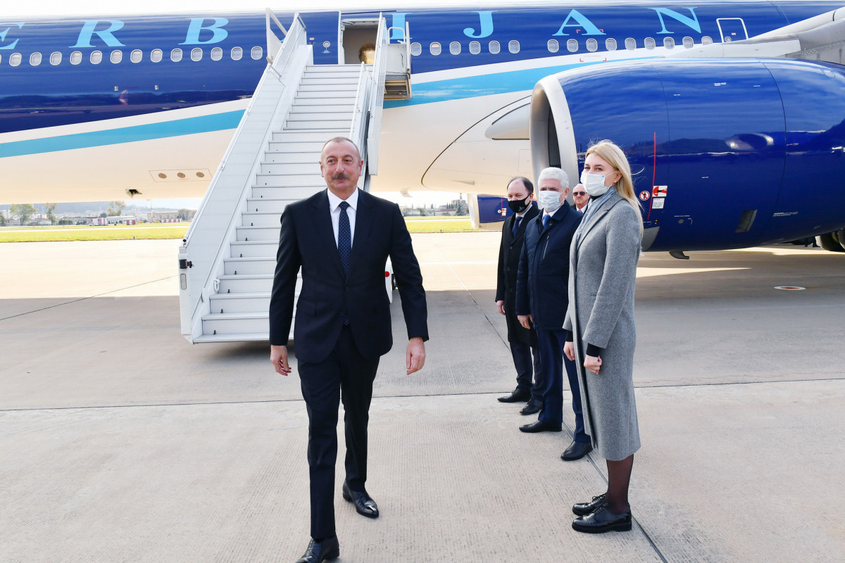 Prezident İlham Əliyev Soçi şəhərinə işgüzar səfərə gəlib