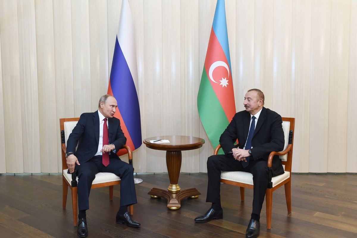 Russian President Vladimir Putin, Azerbaijani President Ilham Aliyev