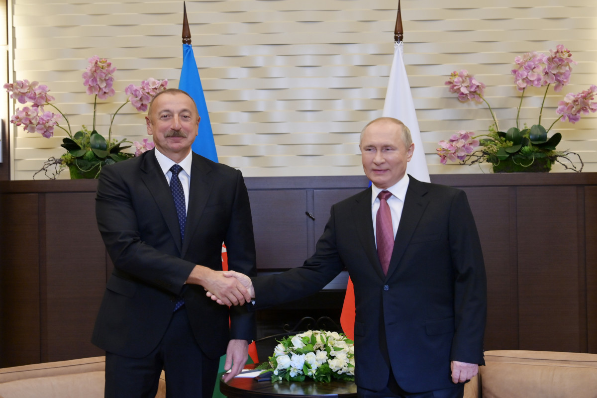 Президент Азербайджана Ильхам Алиев, Президент России Владимир Путин