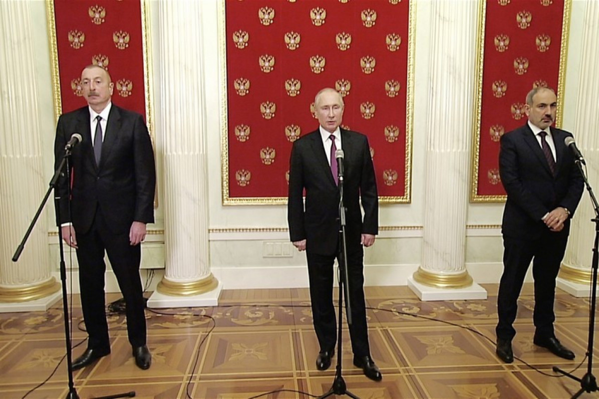 Russian President Vladimir Putin, Azerbaijani President Ilham Aliyev