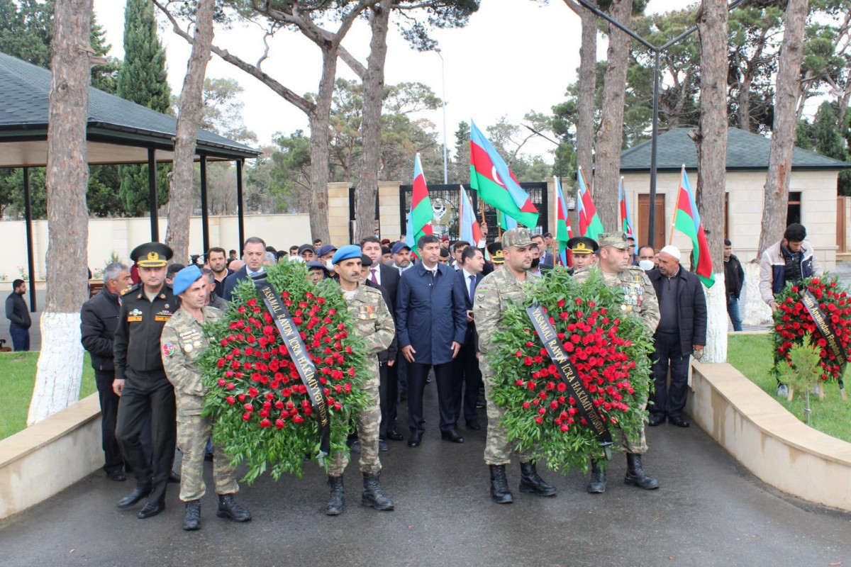 Два шехида Отечественной войны перезахоронены в Аллее шехидов Ясамальского района