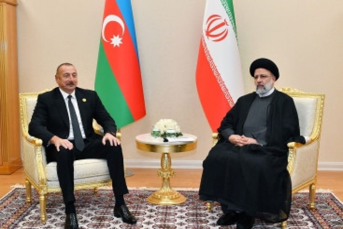 Azerbaijani President Ilham Aliyev and Iranian President Seyyed Ebrahim Raisi