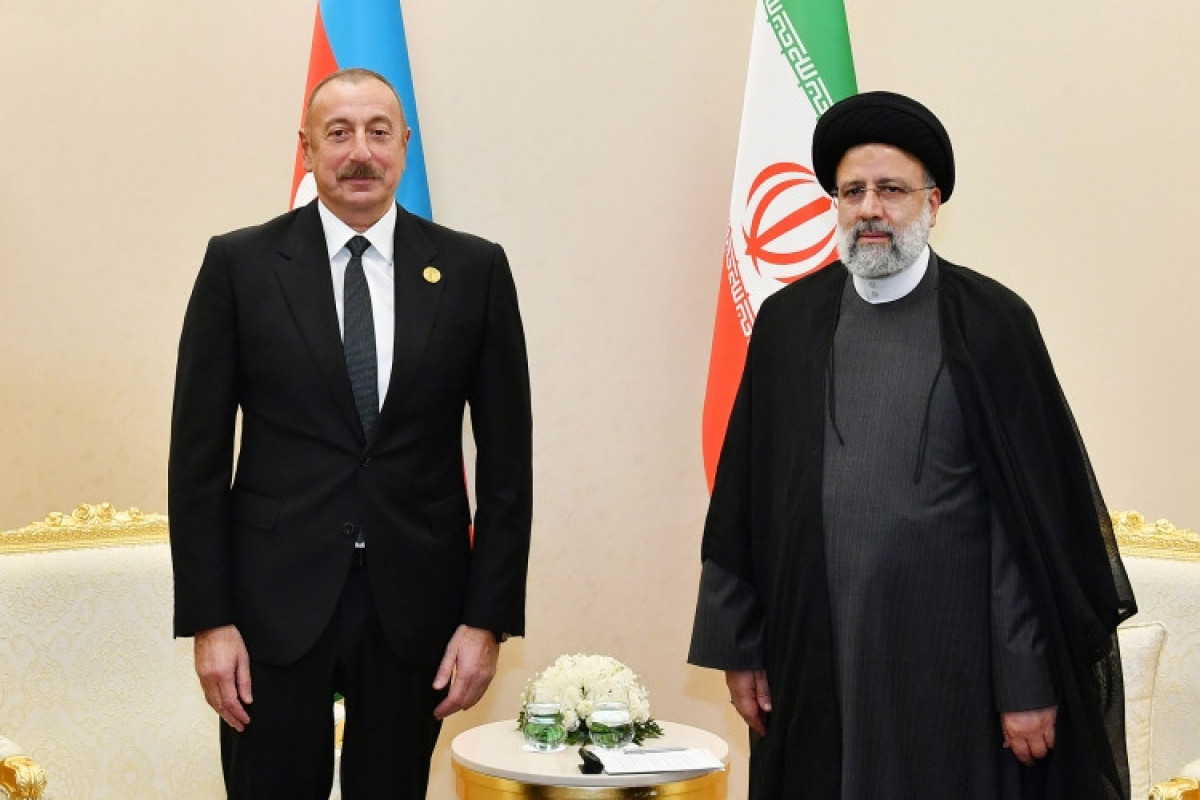 Azerbaijani President Ilham Aliyev and Iranian President Seyyed Ebrahim Raisi
