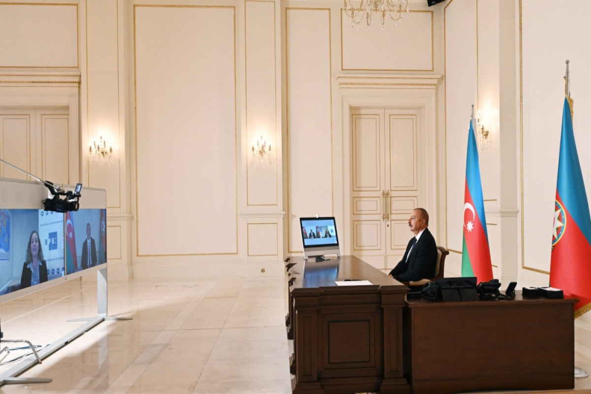 Prezident İlham Əliyev,  EFE informasiya agentliyinə müsahibə