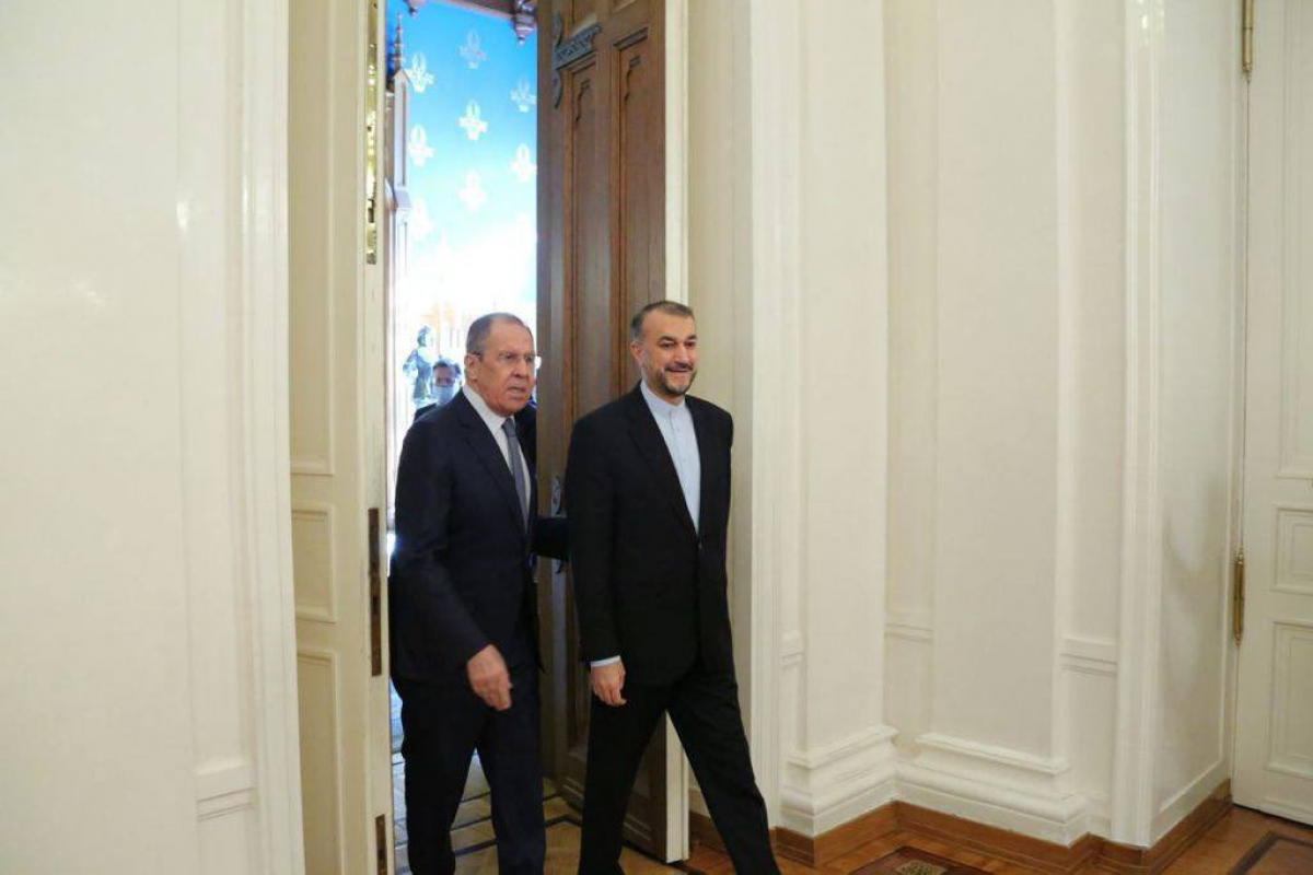 Sergey Lavrov and Hussein Amir Abdullahian