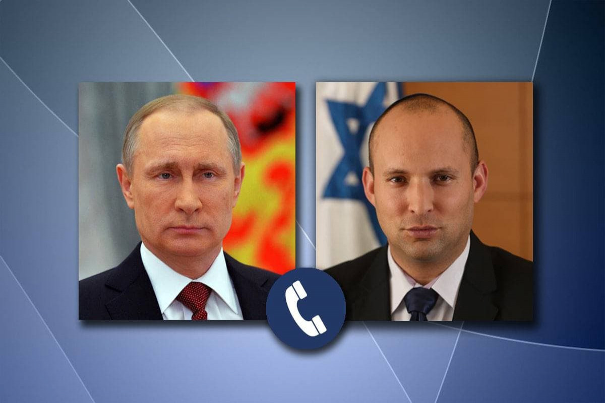 Israeli Prime Minister Naftali Bennett and Russian President Vladimir Putin