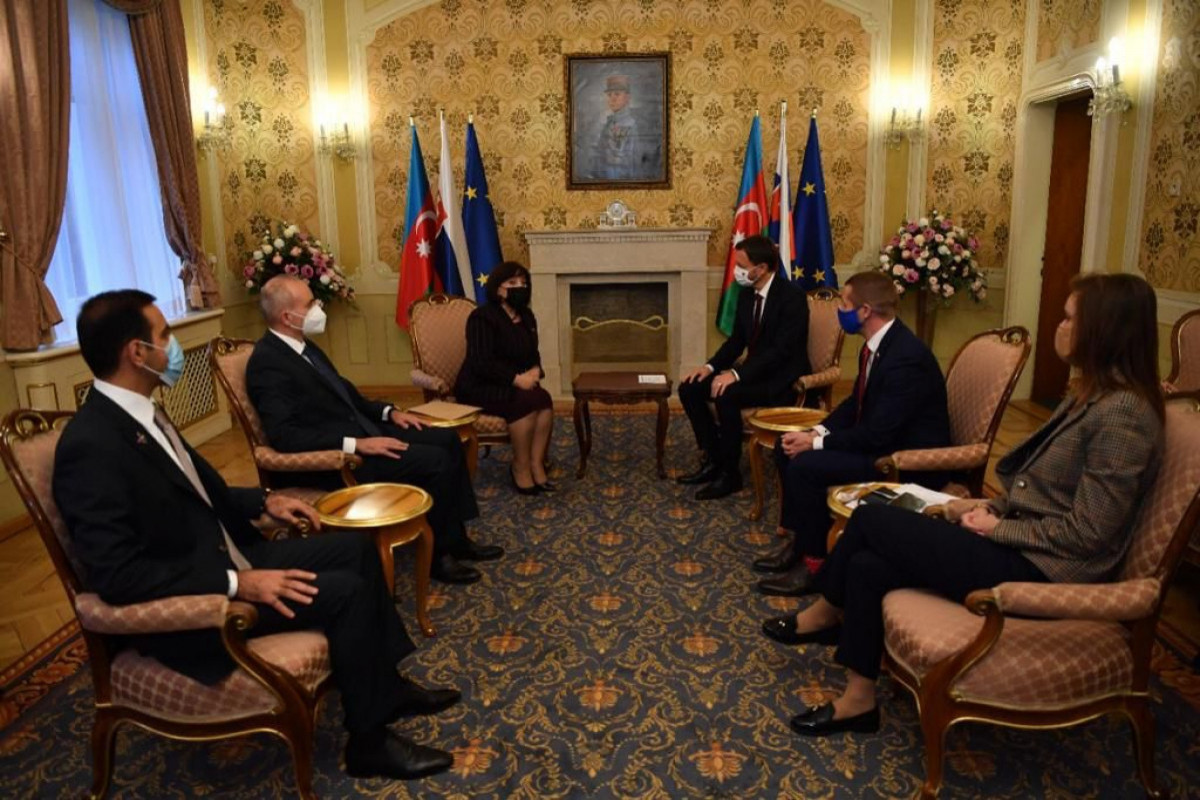 Chair of Milli Majlis Sahiba Gafarova meets Slovak PM Eduard Heger