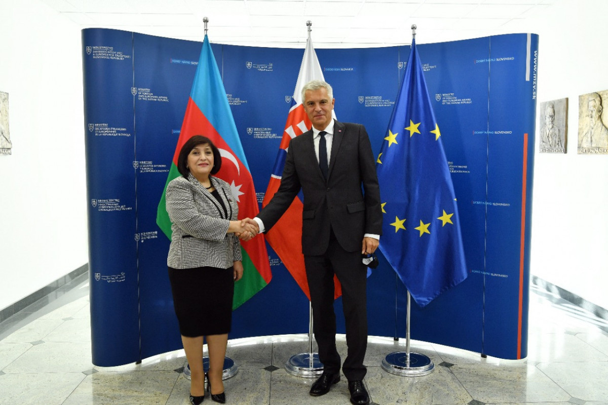 Chair of Milli Majlis Sahiba Gafarova Meets Slovak Foreign Affairs Minister Ivan Korčok