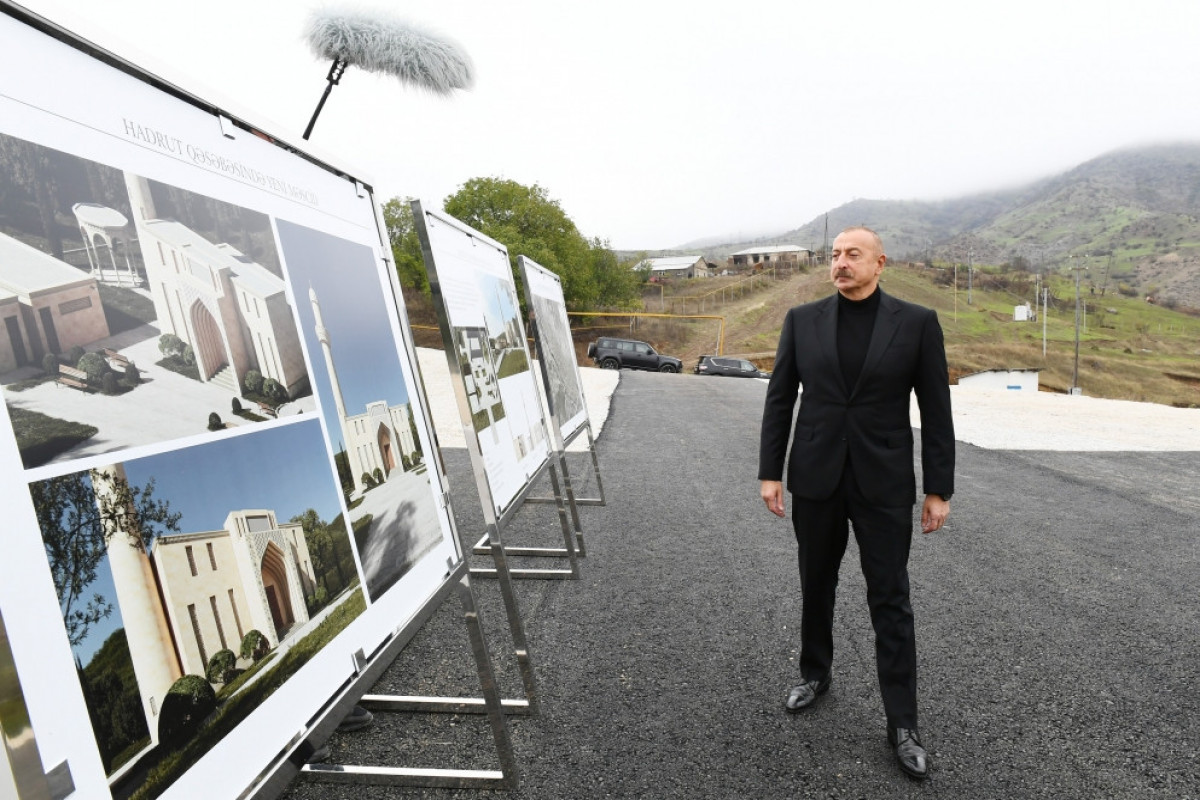 President of the Republic of Azerbaijan Ilham Aliyev visited Hadrut settlement and Tugh village of Khojavand district