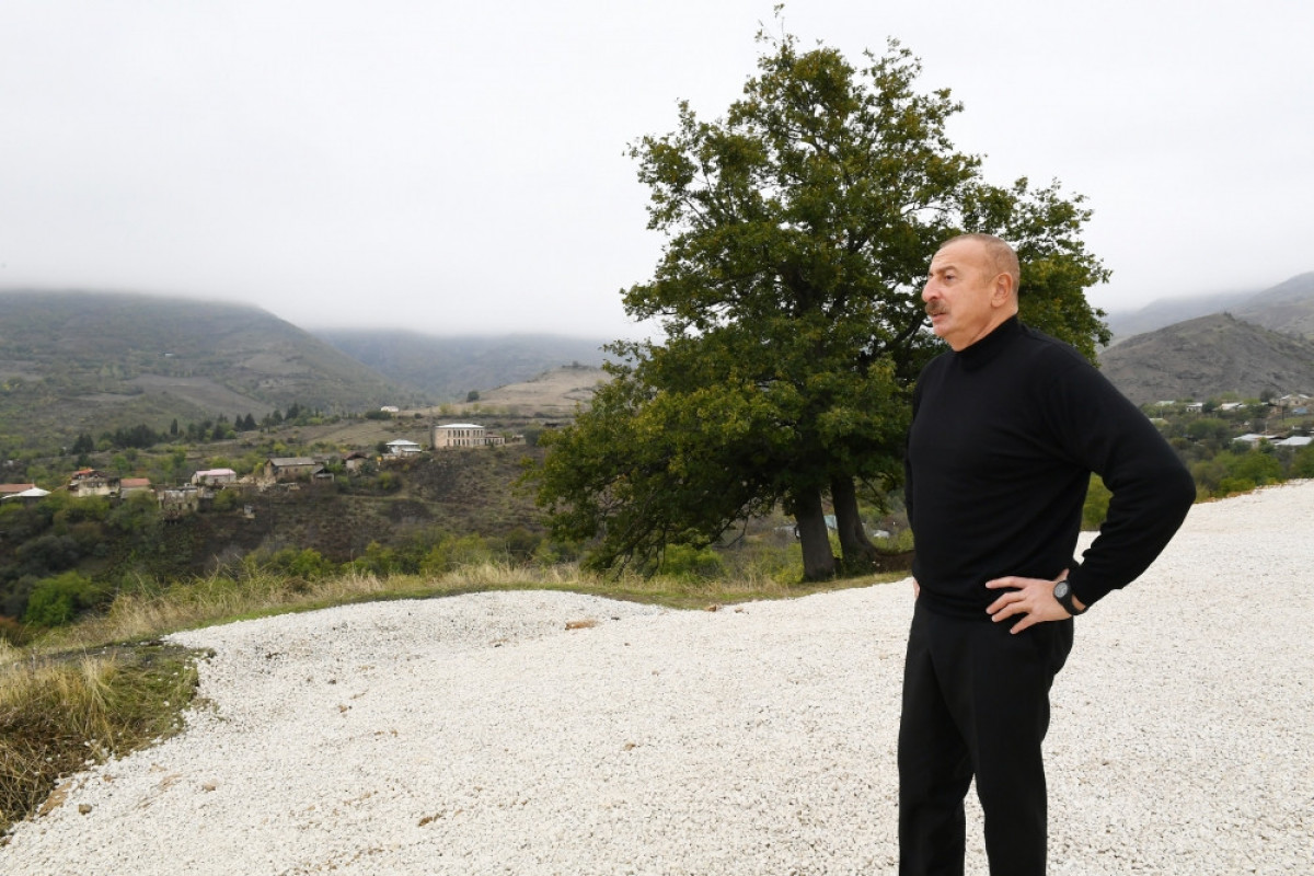 President of the Republic of Azerbaijan Ilham Aliyev visited Hadrut settlement and Tugh village of Khojavand district