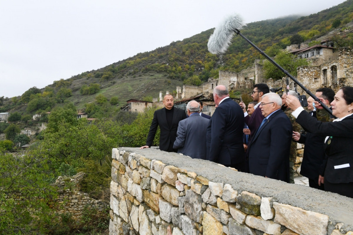 President Ilham Aliyev visited Tugh village together with members of general public of Khojavand district
