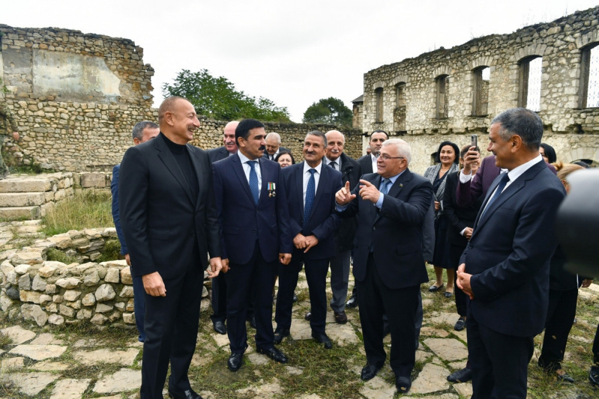 President Ilham Aliyev visited Tugh village together with members of general public of Khojavand district
