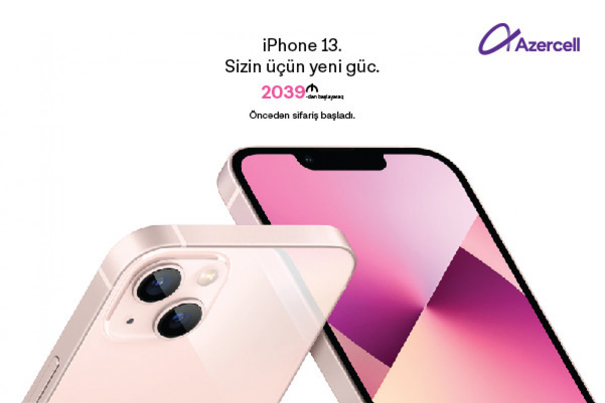 Get iPhone 13, iPhone 13 Pro or iPhone 13 Mini from Azercell and enjoy 50GB for free during the 3 months