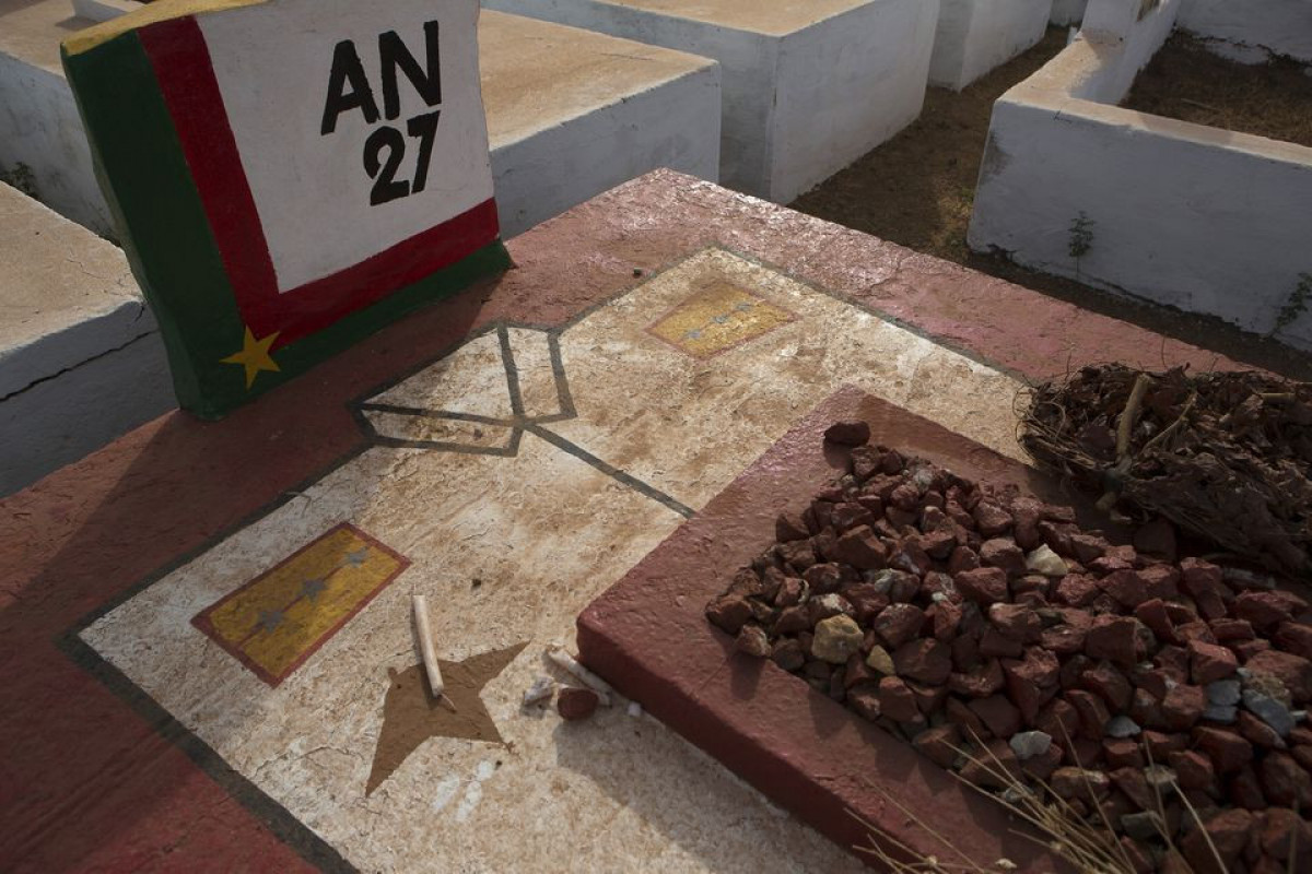 The grave of former Burkina Faso president Thomas Sankara is seen in Ouagadougou, Burkina Faso