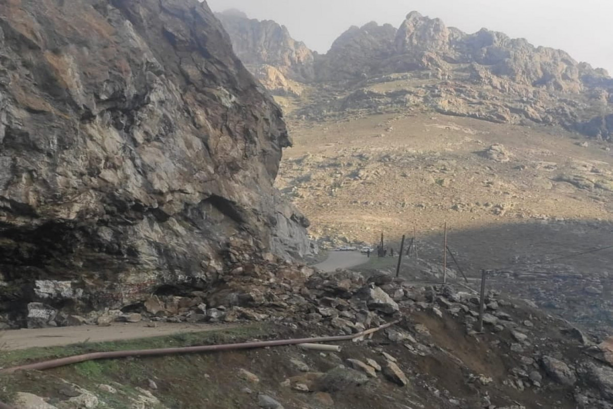 Rock avalanche in Azerbaijan