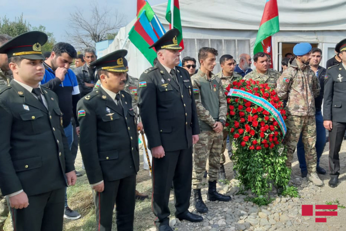 В Геранбое проходит церемония прощания с шехидом Отечественной войны Ихтияром Алиевым