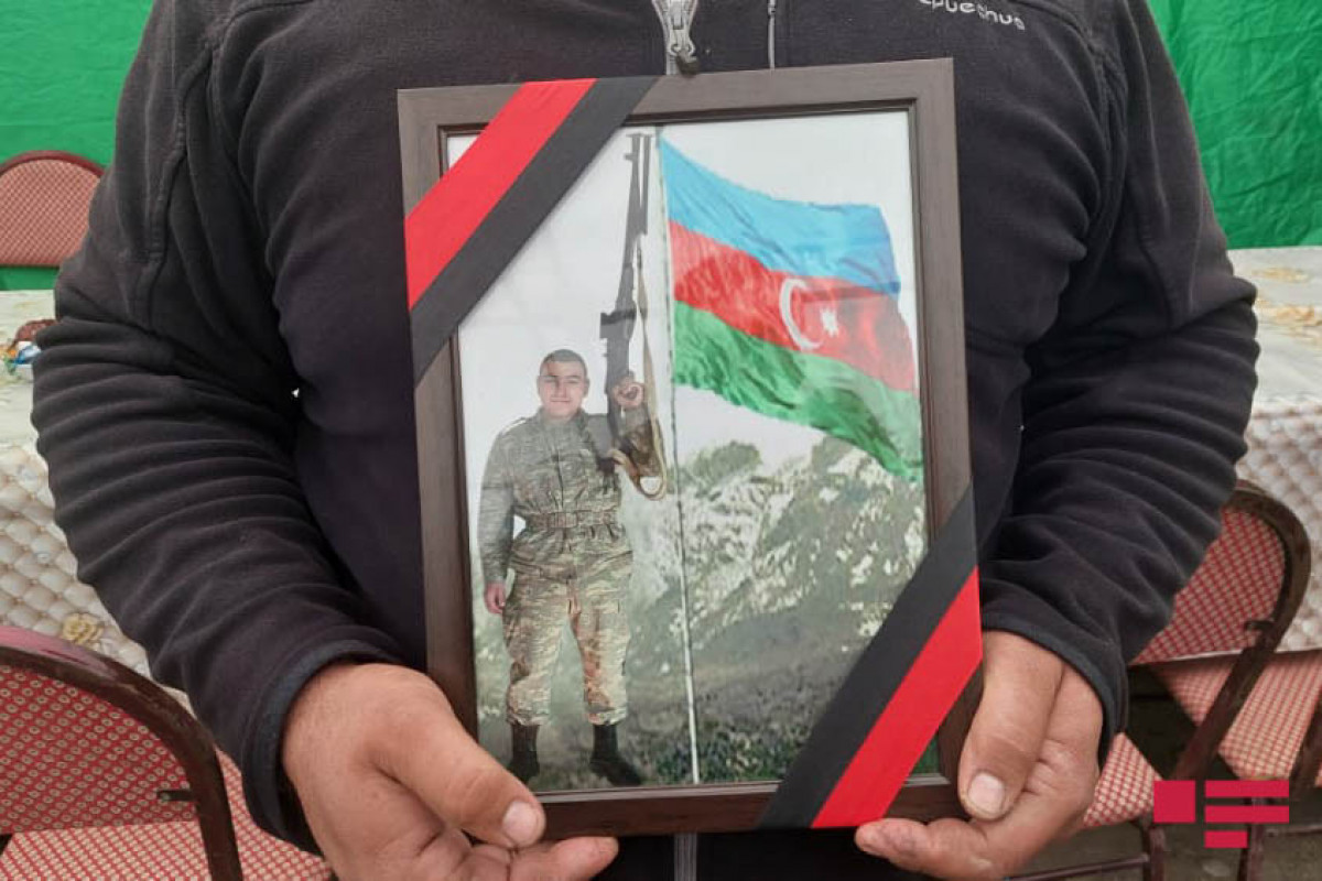 Церемония прощания с шехидом Азербайджанской Армии Афганом Хамзаевым