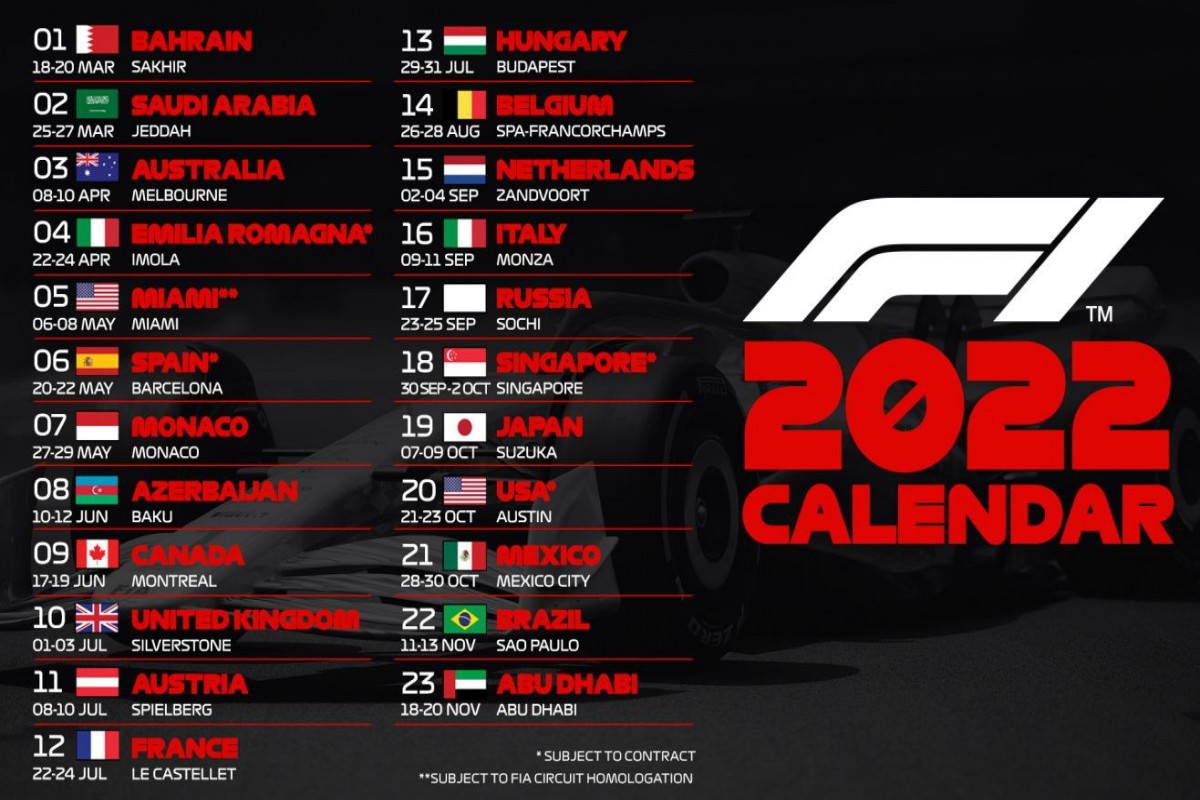 Formula 1:   The date of the Azerbaijani Grand Prix has been announced
