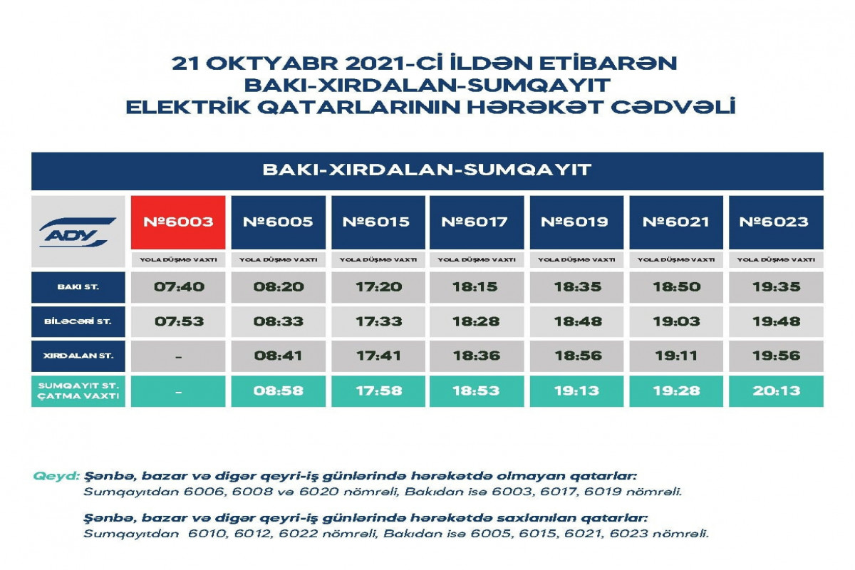 Количество поездов Баку-Сумгайыт увеличивается