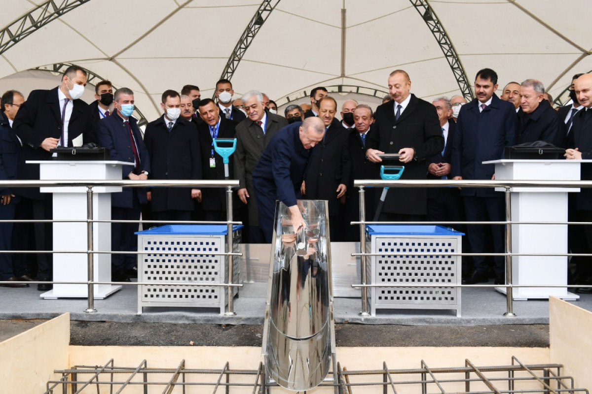 Президенты Азербайджана и Турции заложили фундамент автомобильной дороги Горадиз-Джабраил-Зангилан-Агбенд