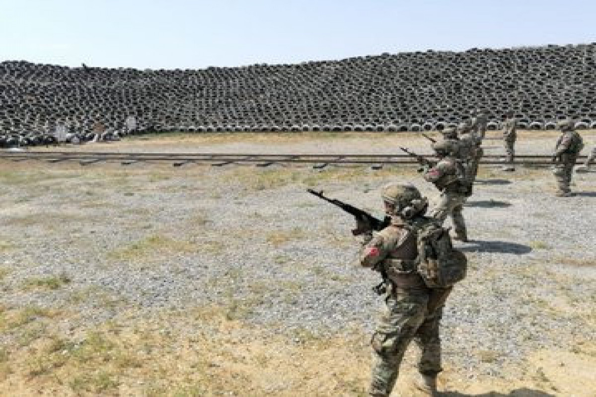 Combat missions being carried out in Azerbaijani-Turkish joint military training in Baku