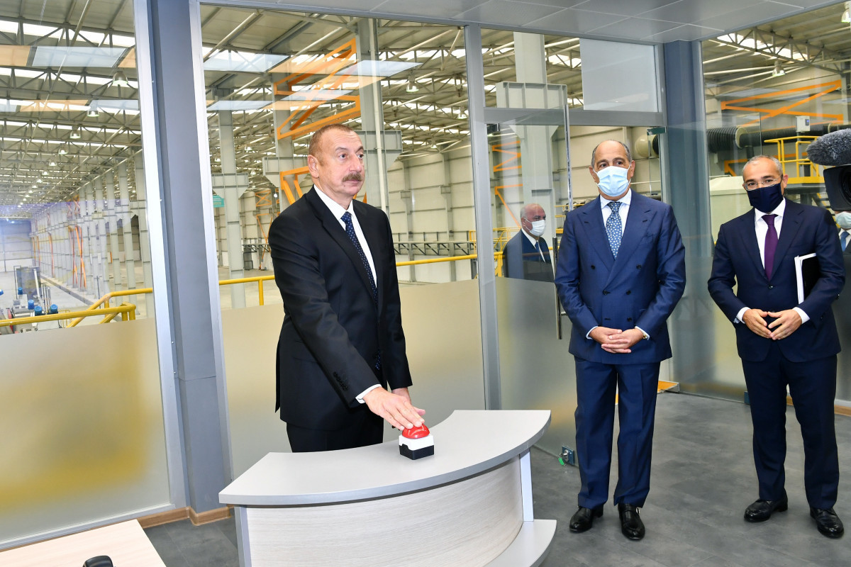 President in the inauguration of “Azmonbat” LLC in Sumgayit Chemical Industrial Park