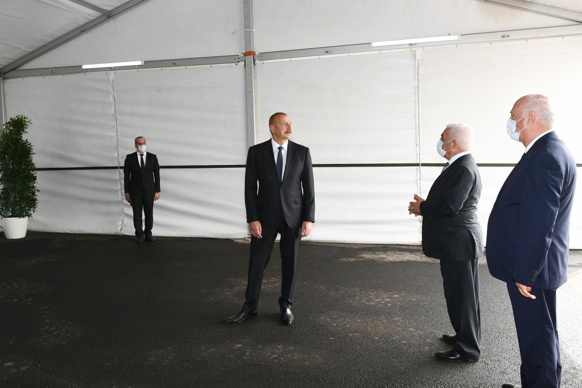 Prezident İlham Əliyev Sumqayıt Elektrik Stansiyasının yeni estakada nasos stansiyasının açılışında