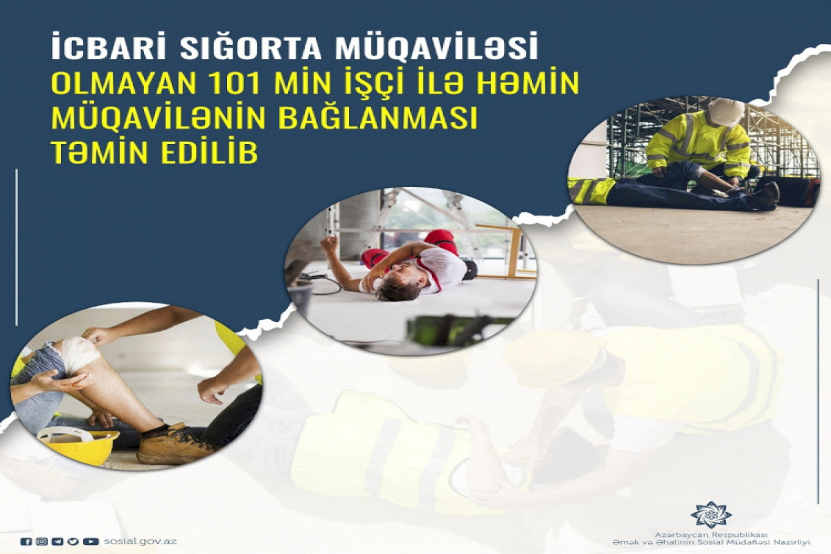 İcbari sığorta müqaviləsi olmayan 101 min işçi ilə müqavilə bağlanıb