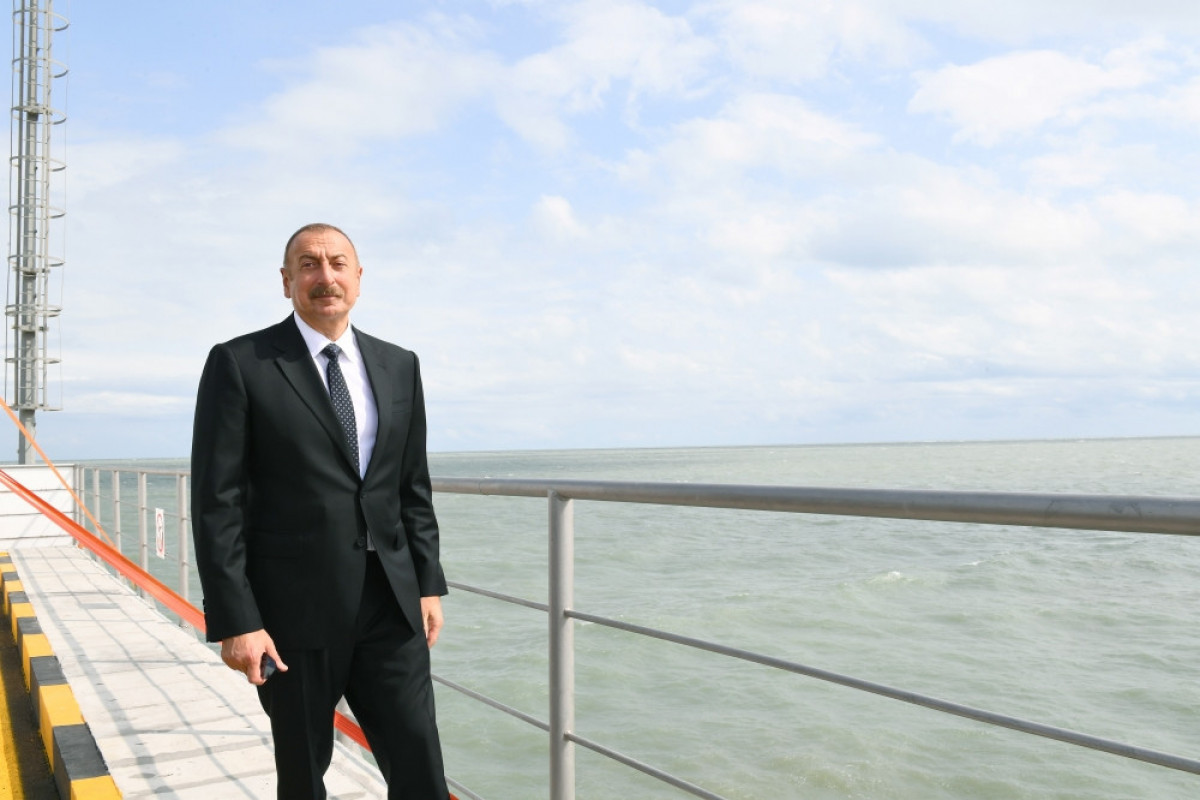 President Ilham Aliyev launched new overpass pumping station of Sumgayit Power Plant