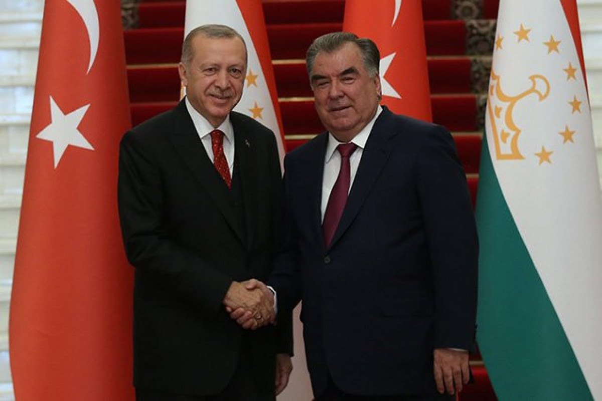 Recep Tayyip Erdogan and Emomali Rahmon 