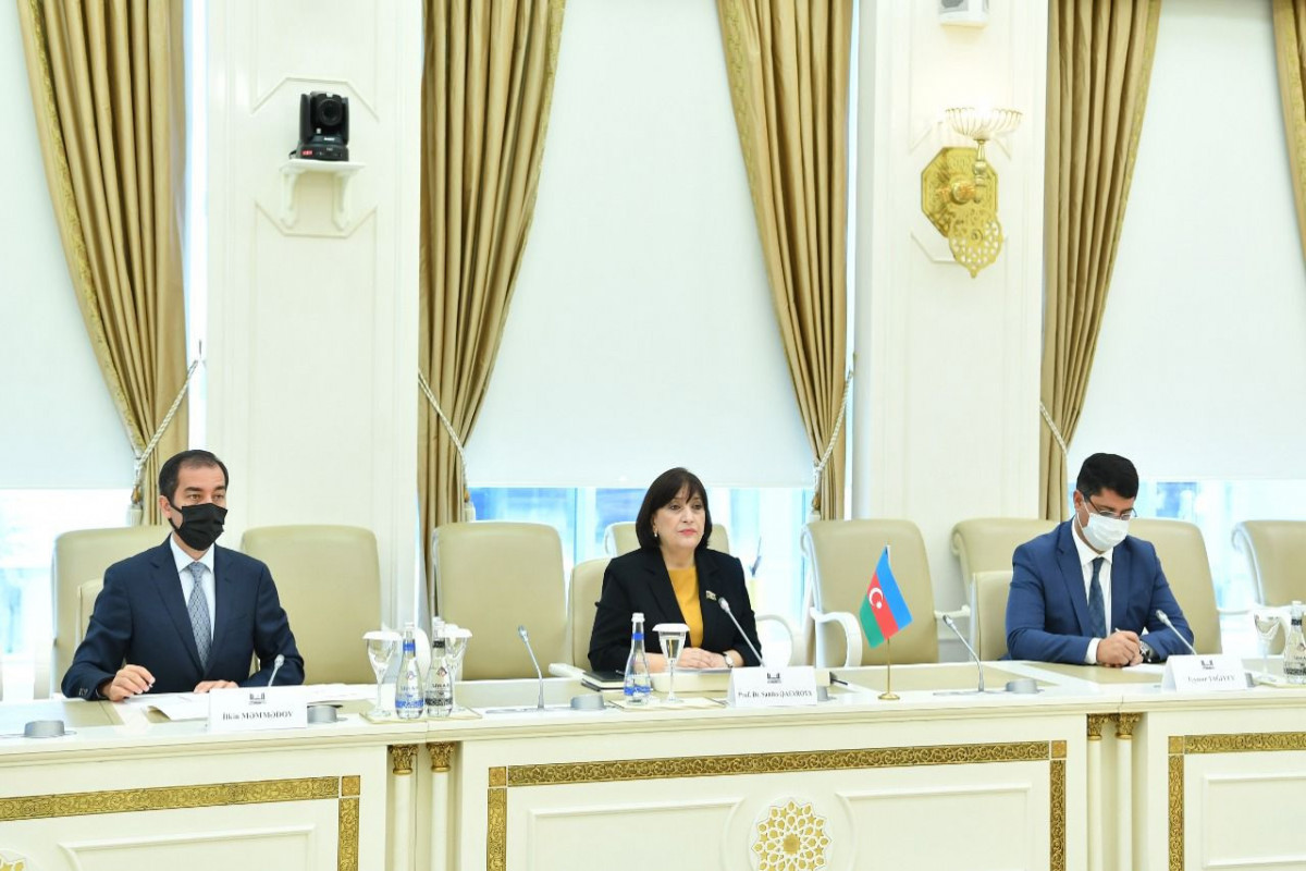 Sahibə Qafarova Qazaxıstan Parlamentinin nümayəndə heyəti ilə