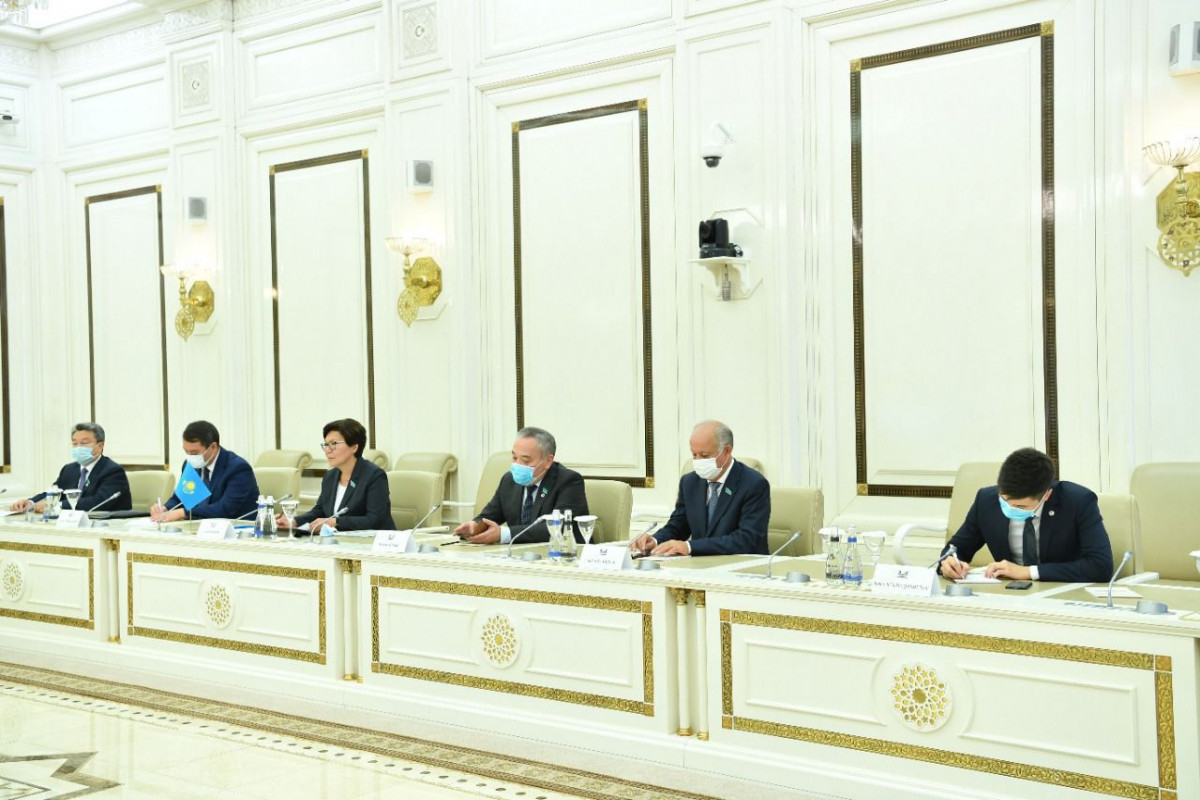 Sahibə Qafarova Qazaxıstan Parlamentinin nümayəndə heyəti ilə görüşüb