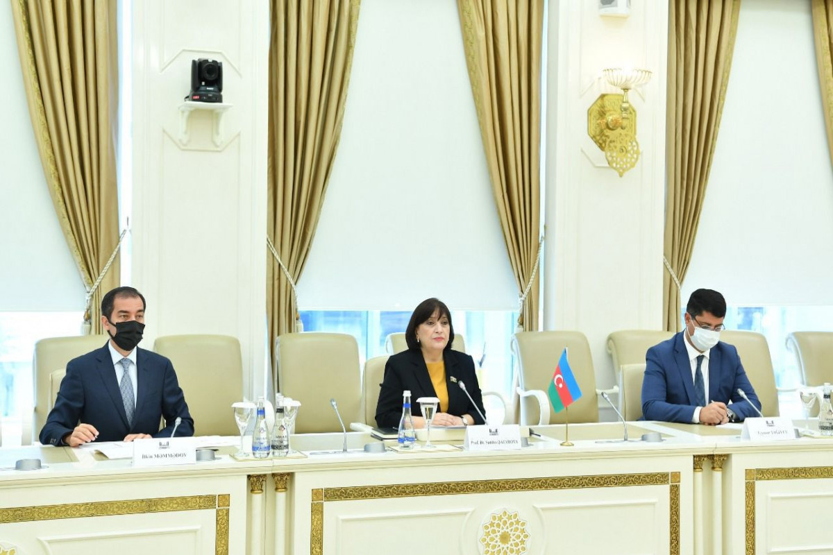 Сахиба Гафарова встретилась с делегацией парламента Казахстана 
