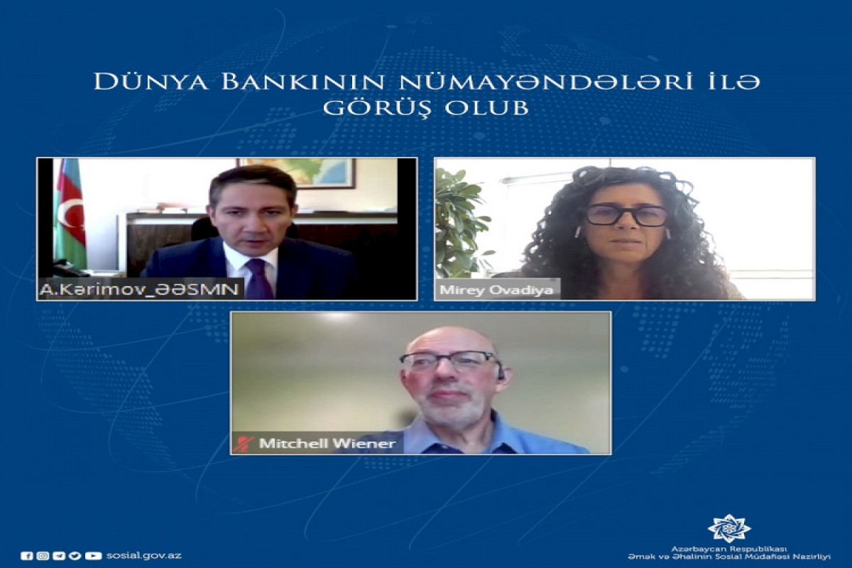 Əmək və əhalinin sosial müdafiəsi nazirinin müavini Dünya Bankının nümayəndələri ilə görüşüb