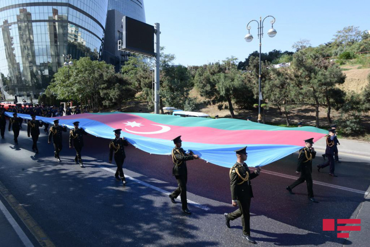 March being held on the occasion of the 103rd anniversary of liberation of Baku from occupation-PHOTO 