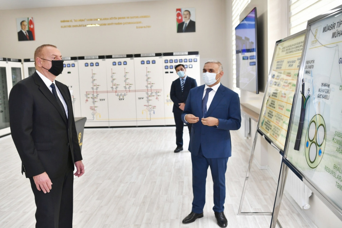 President Ilham Aliyev attended inauguration of “Buzovna-1” substation in Khazar district