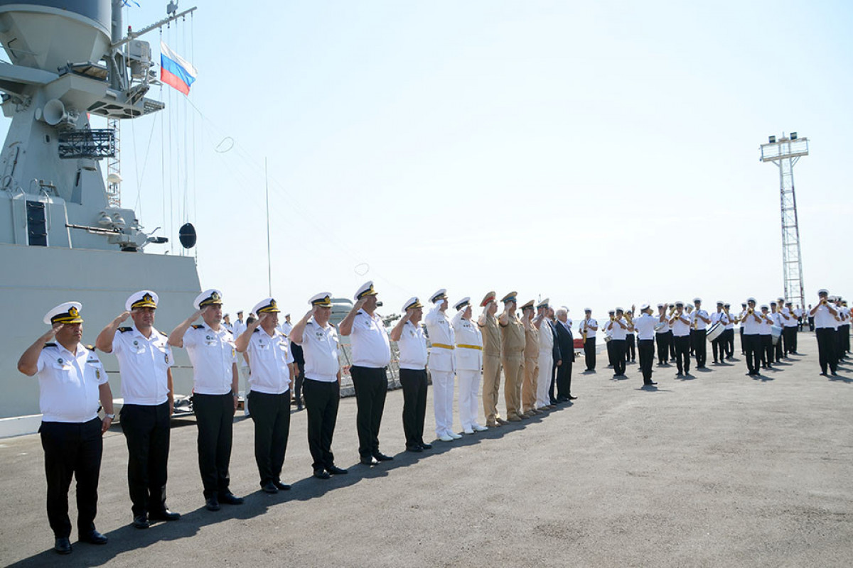 Two warships of the Russian Caspian Flotilla arrived in Baku-PHOTO 