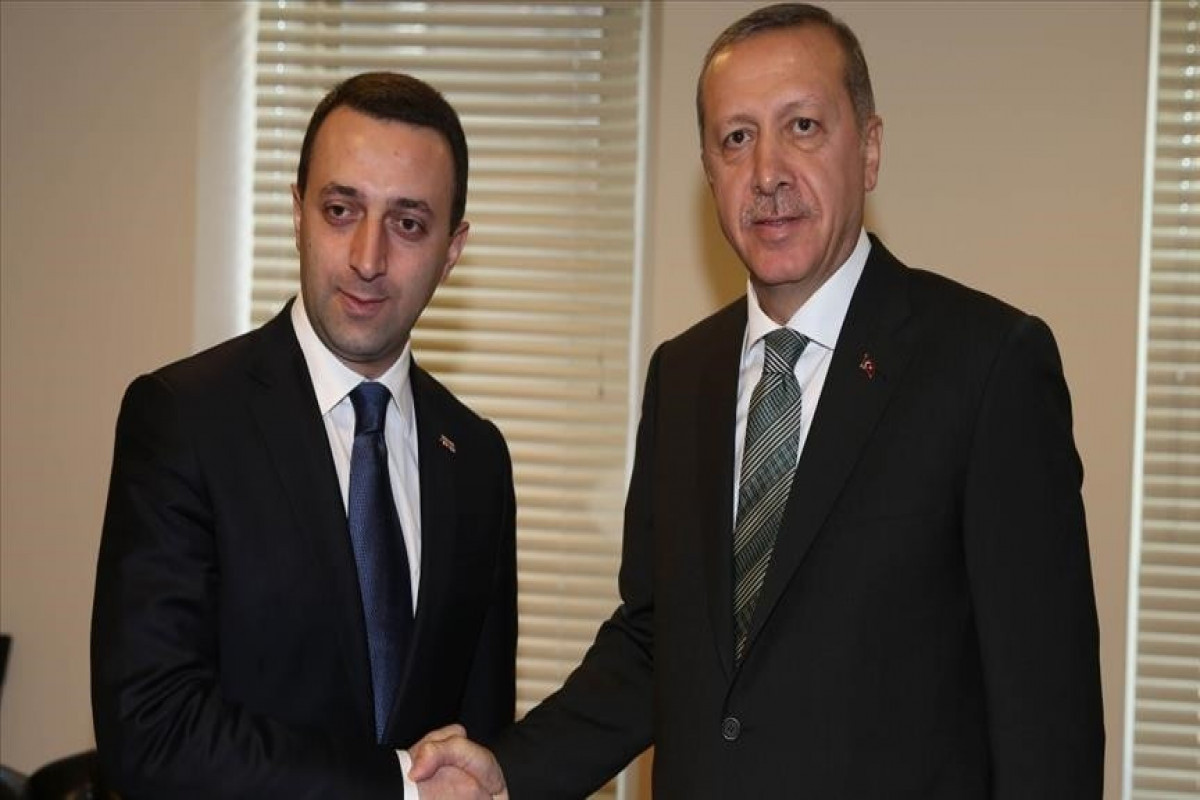 Turkish President Recep Tayyip Erdogan and Georgian Prime Minister Irakli Garibashvili