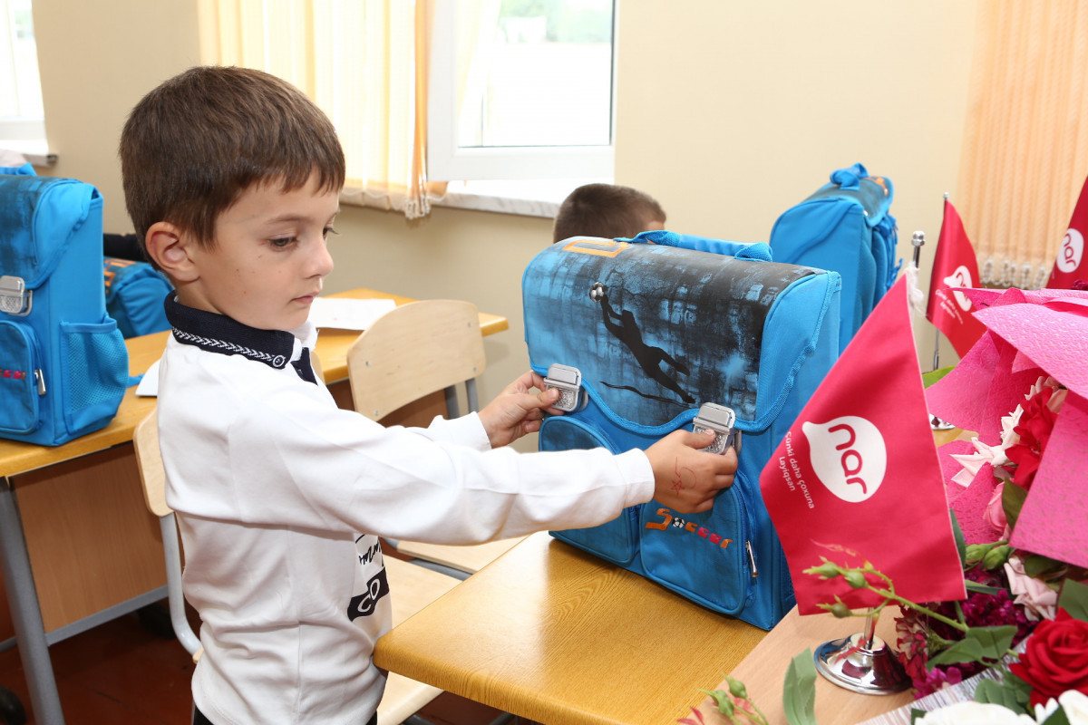 Nar provides school supplies for first graders of schools in Tartar and Fizuli -VIDEO 