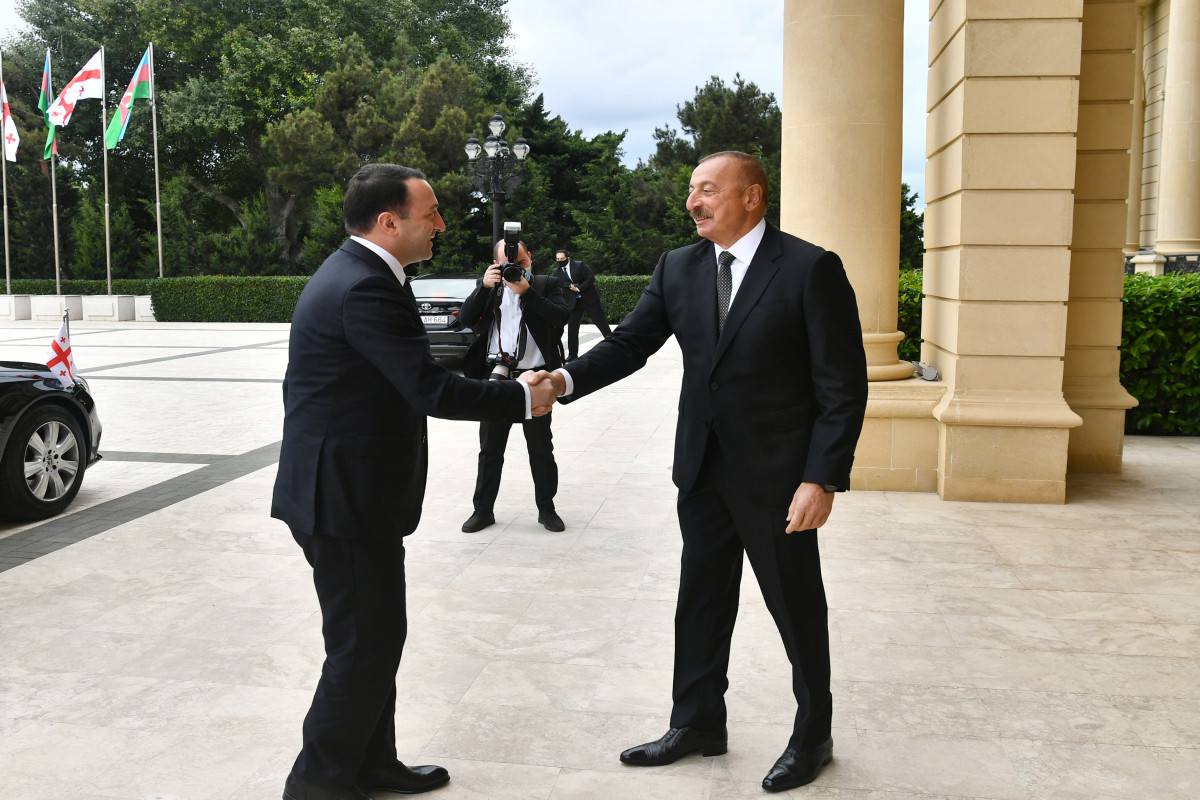 Prezident İlham Əliyev və Gürcüstanın Baş naziri İrakli Qaribaşvilinin görüşü