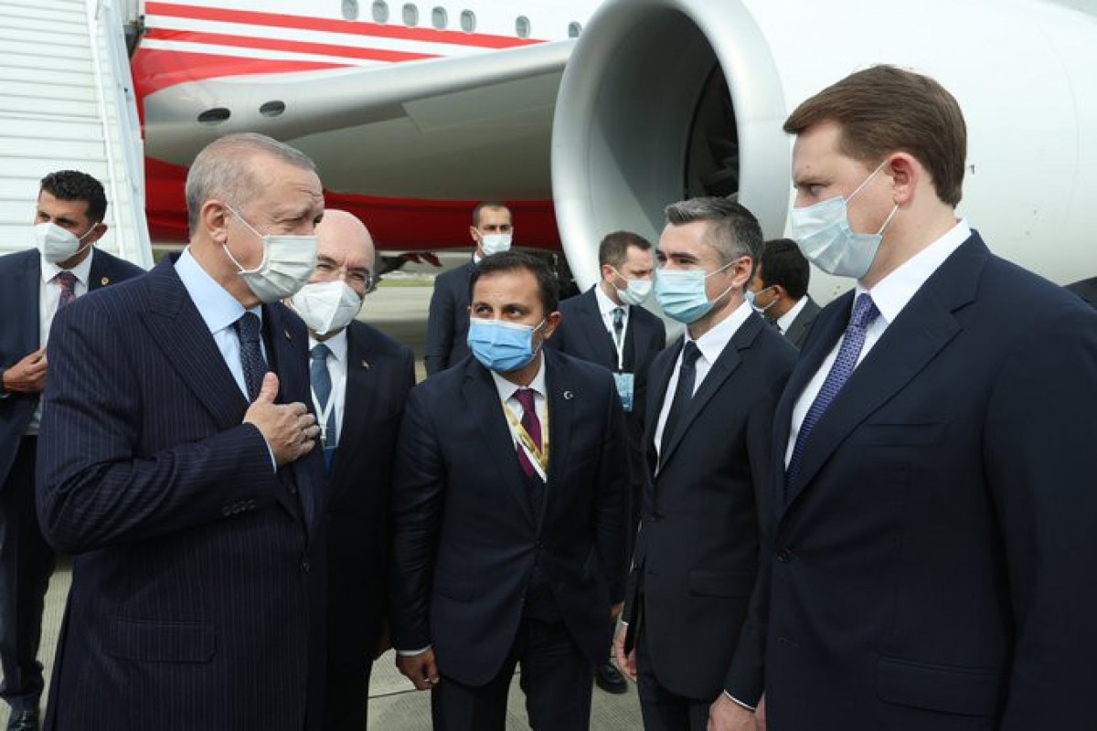 Эрдоган прибыл с визитом в Россию