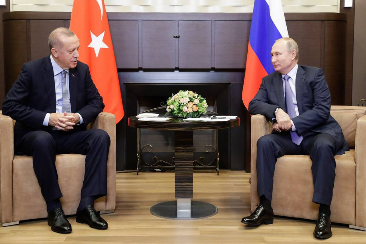 Turkish and Russian Presidents Recep Tayyip Erdogan and Vladimir Putin