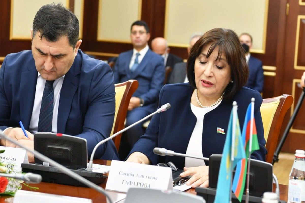 Sahiba Gafarova meets with Speaker of Kazakhstan Parliament
