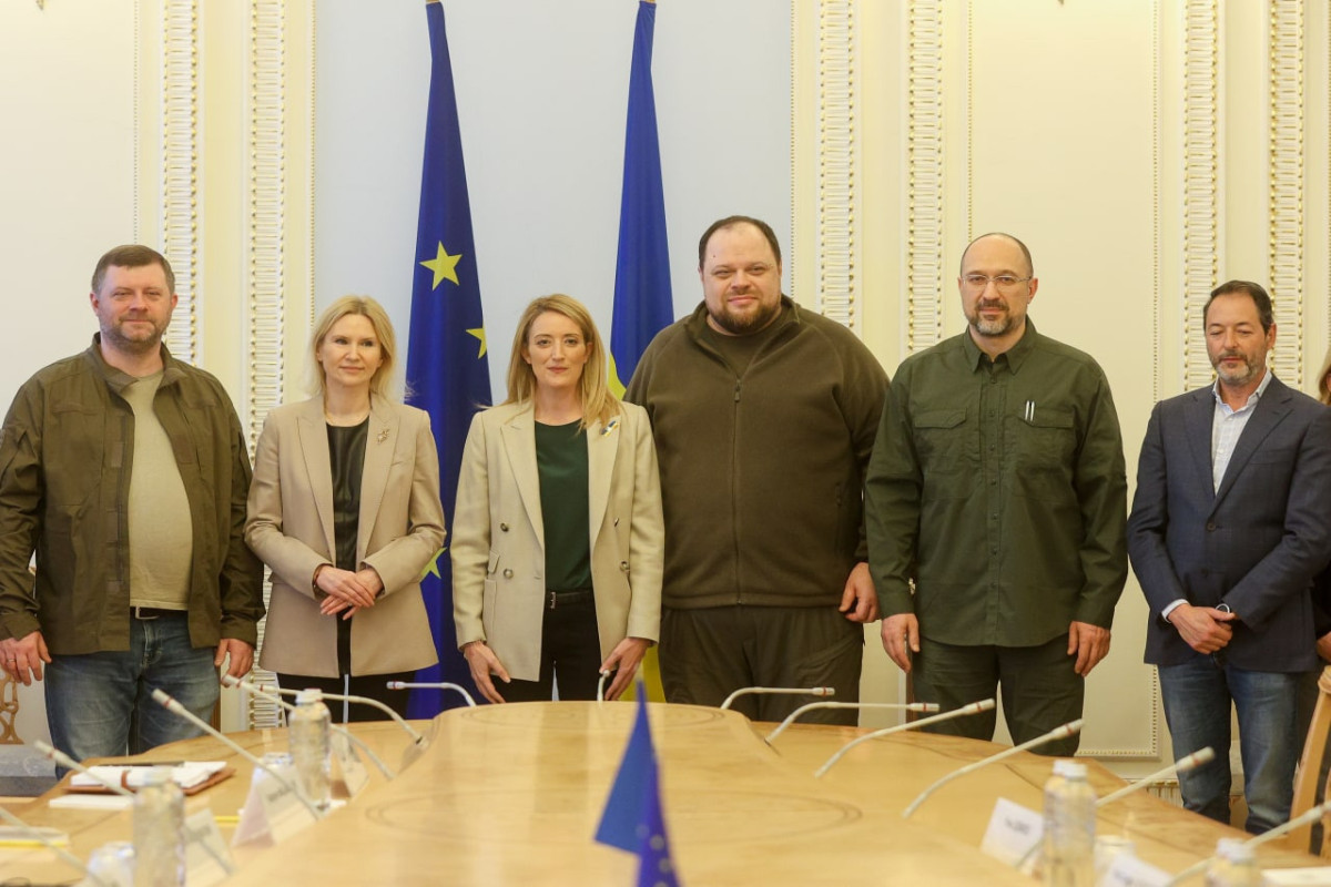 Avropa Parlamentinin Prezidenti Kiyevdə səfərdədir - FOTO 