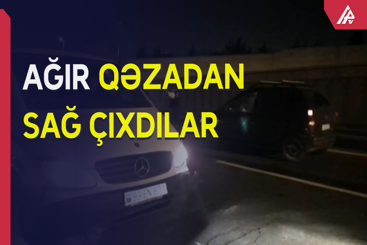 Bakıda yük avtomobili qəza törədib   - VİDEO 