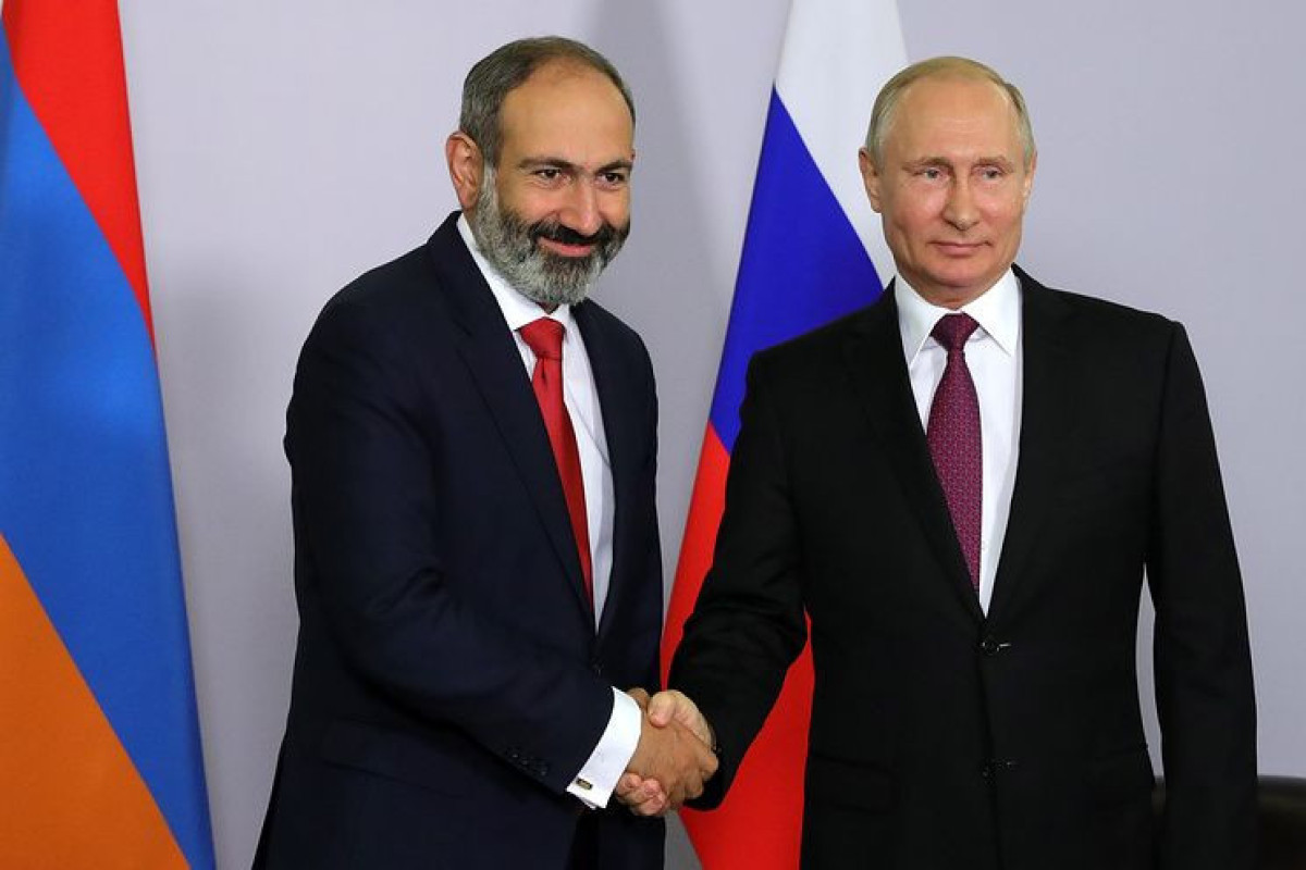 Nikol Pashinyan, Armenian President and Vladimir Putin, Russian President