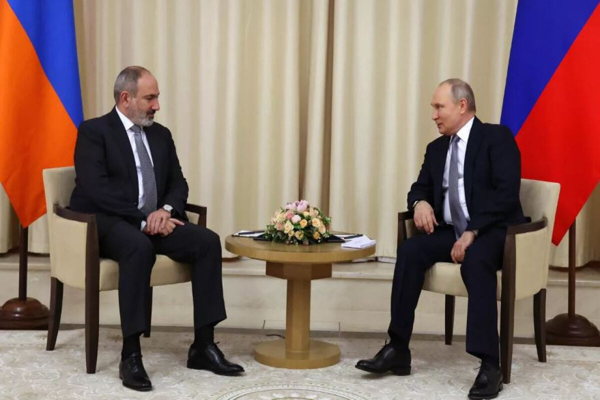 Nikol Pashinyan, Armenian President and Vladimir Putin, Russian President