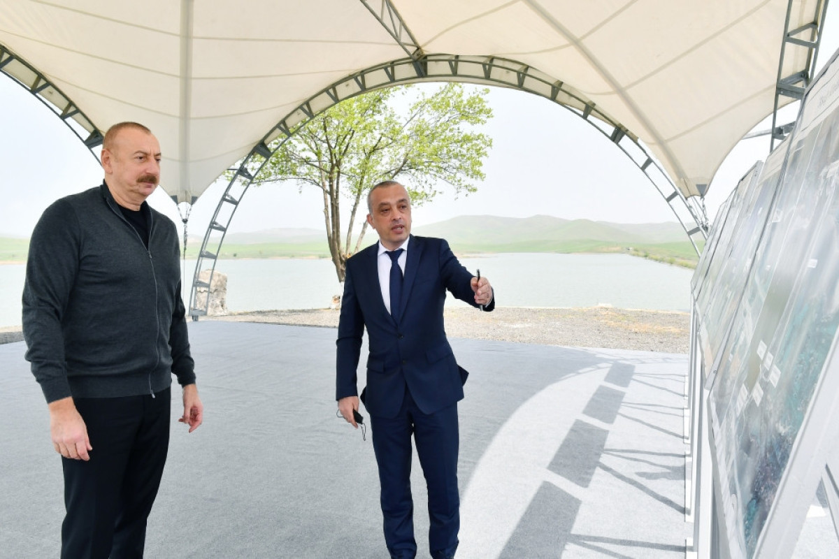 Azerbaijani President reviews repair work to be carried out at the Kondalanchay reservoirs-UPDATED 