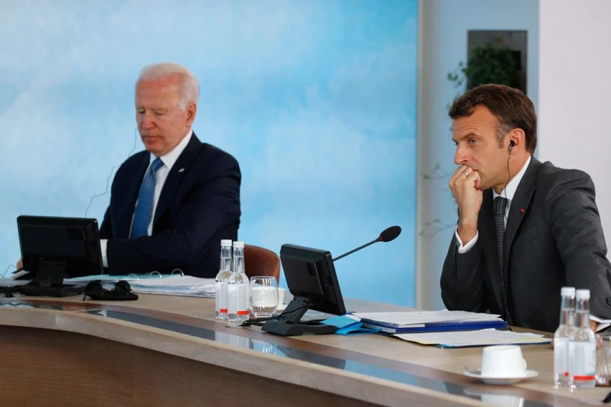 Joe Biden, US President and Emmanuel Macron, France