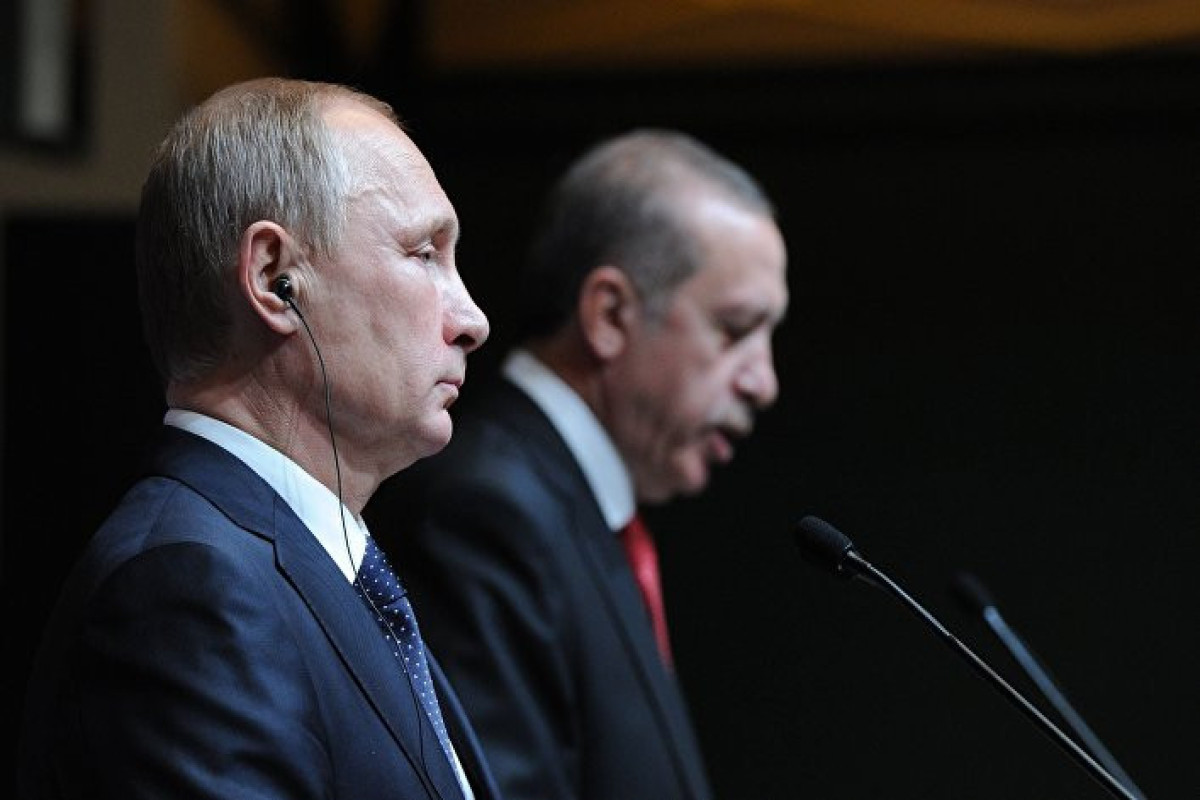 Vladimir Putin, President of Russia and Recep Tayyip Erdogan, President of Turkey